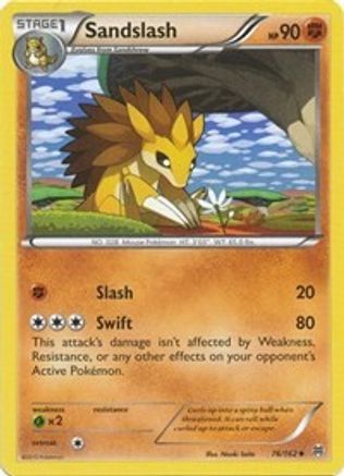 Sandslash 076  - Reverse Holofoil XY  BREAKthrough - Uncommon