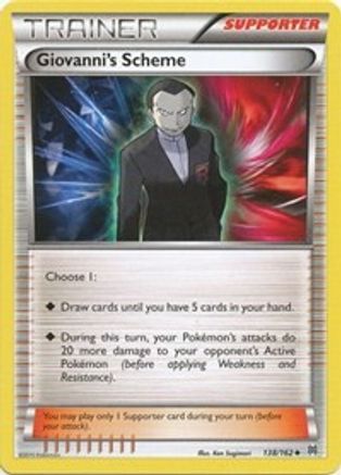 Giovanni's Scheme 138  - Reverse Holofoil XY  BREAKthrough - Uncommon