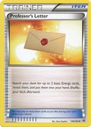 Professor's Letter 146  - Reverse Holofoil XY  BREAKthrough - Uncommon