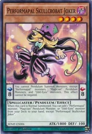 Performapal Skullcrobat Joker (SDMP-EN006) - Structure Deck: Master of Pendulum 1st Edition