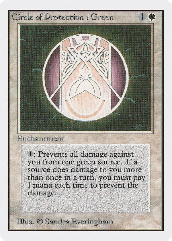 Circle of Protection: Green (2ED-) - Unlimited Edition