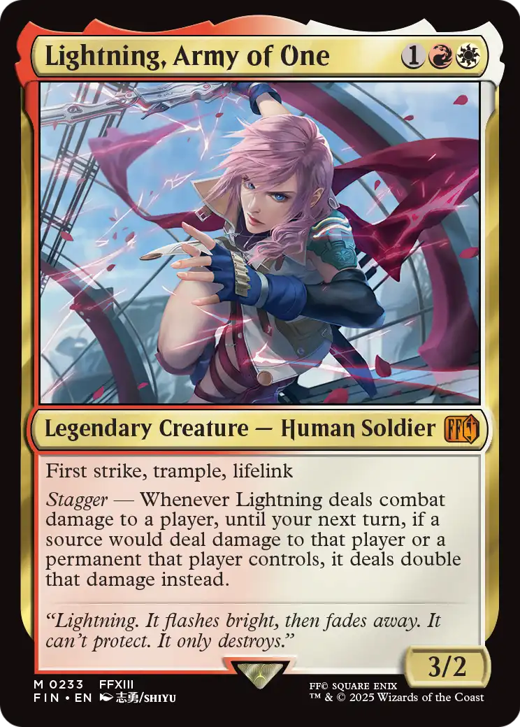 Lightning, Army of One (FIN-233) - FINAL FANTASY