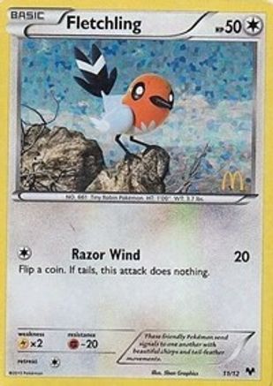Fletchling - 11/12/12  - Holofoil McDonalds Promos 2014 - Promo