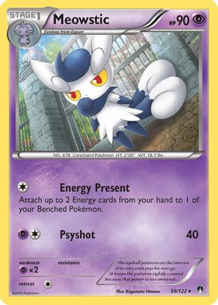 Meowstic 059  - Reverse Holofoil XY  BREAKpoint - Rare