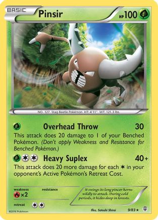 Pinsir/83  - Reverse Holofoil Generations - Rare
