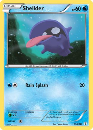 Shellder 019  - Reverse Holofoil Generations - Common
