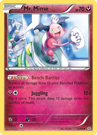 Mr. Mime 052  - Reverse Holofoil Generations - Uncommon