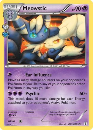 Meowstic RC15  - Holofoil Generations Radiant Collection - Uncommon