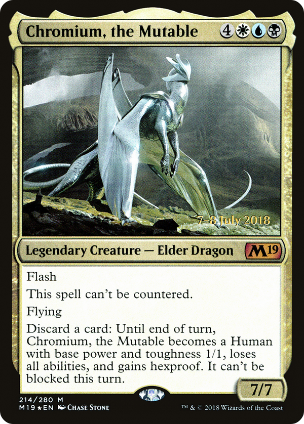 Chromium, the Mutable (PRE-214) - Core Set 2019 Promos Foil
