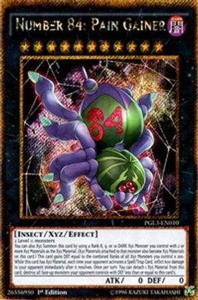 Number 84: Pain Gainer (PGL3-EN010) - Premium Gold: Infinite Gold 1st Edition