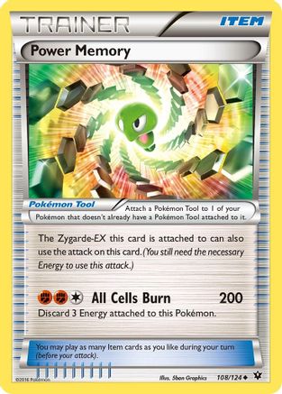 Power Memory  - Reverse Holofoil XY  Fates Collide - Uncommon