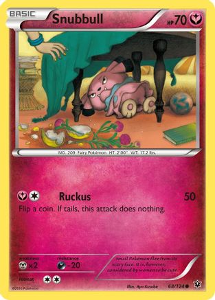 Snubbull 068  - Reverse Holofoil XY  Fates Collide - Common