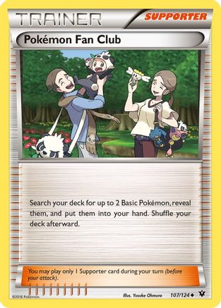 Pokemon Fan Club 107  - Reverse Holofoil XY  Fates Collide - Uncommon