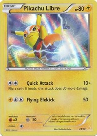 Pikachu Libre (30 (30 - Holo) 030  - Holofoil XY Trainer Kit Pikachu Libre & Suicune - Common