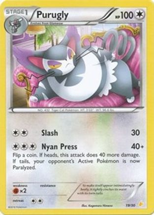 Purugly (19)  XY Trainer Kit Pikachu Libre & Suicune - Common