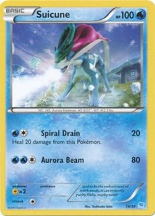 Suicune (14 - Non-Holo)  XY Trainer Kit Pikachu Libre & Suicune - Common