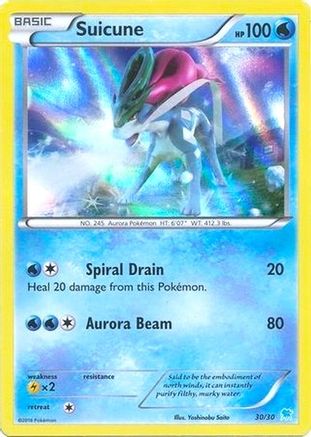 Suicune (30 (30 - Holo) 030  - Holofoil XY Trainer Kit Pikachu Libre & Suicune - Common