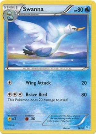Swanna (27)  XY Trainer Kit Pikachu Libre & Suicune - Common