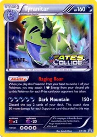 Tyranitar - XY130 (Prerelease) [Staff]  - Holofoil XY Promos - Promo