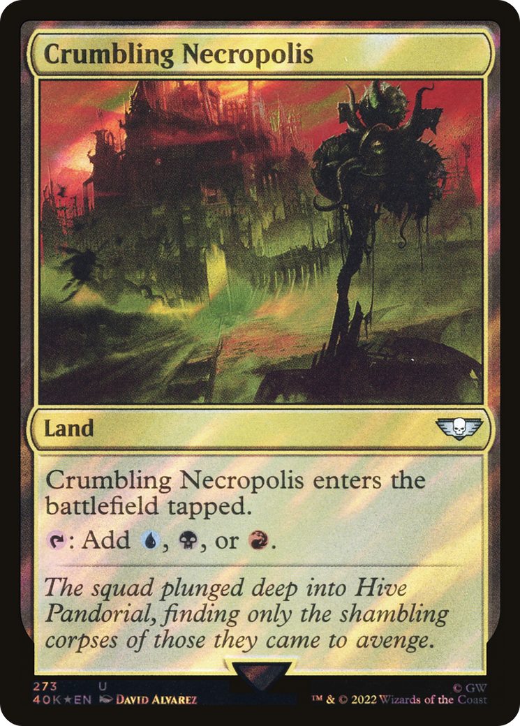 Crumbling Necropolis (Surge Foil) (40K-273) - Warhammer 40,000 Commander Foil