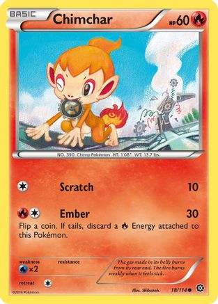 Chimchar 018  XY  Steam Siege - Common