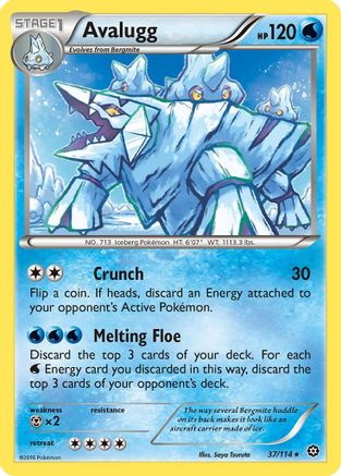 Avalugg 037  XY  Steam Siege - Rare