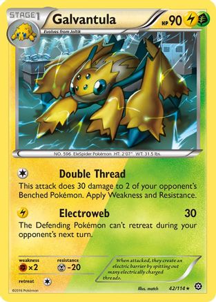Galvantula 042  - Reverse Holofoil XY  Steam Siege - Rare