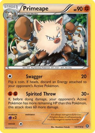 Primeape  XY  Steam Siege - Rare
