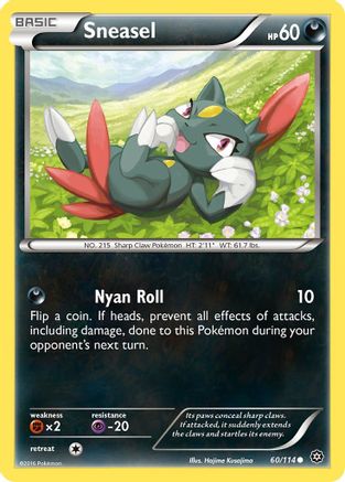 Sneasel 060  - Reverse Holofoil XY  Steam Siege - Common