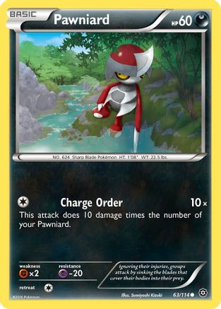 Pawniard 063  - Reverse Holofoil XY  Steam Siege - Common