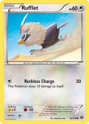Rufflet 092  - Reverse Holofoil XY  Steam Siege - Common