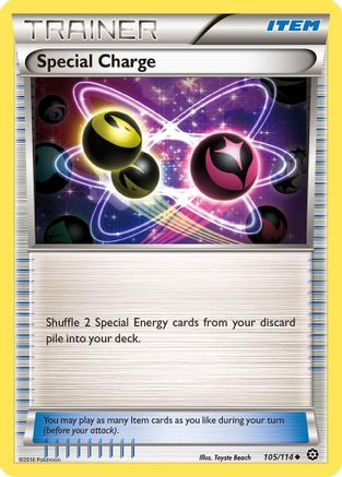 Special Charge 105  - Reverse Holofoil XY  Steam Siege - Uncommon