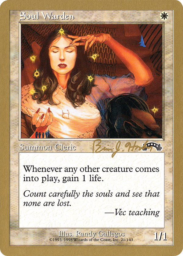 Soul Warden - 1998 Brian Hacker (EXO) (WCD-) - World Championship Decks 1998
