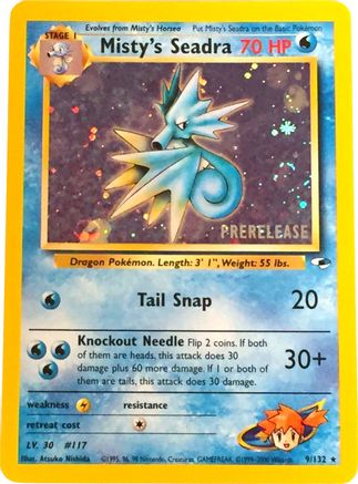 Misty's Seadra (Prerelease) 009  - Holofoil WoTC Promo - Promo