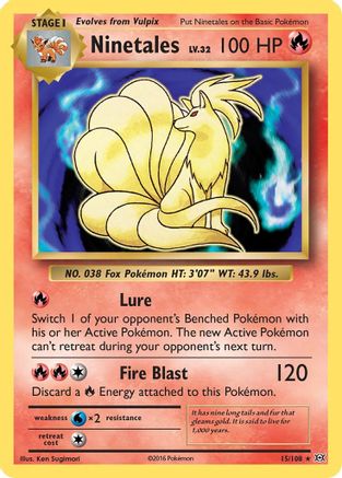 Ninetales 015  - Holofoil XY  Evolutions - Holo Rare