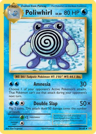Poliwhirl 024  XY  Evolutions - Uncommon