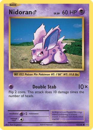 Nidoran M 043  XY  Evolutions - Common