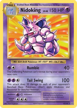 Nidoking 045  - Holofoil XY  Evolutions - Holo Rare