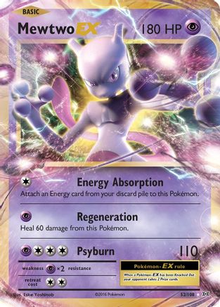 Mewtwo EX 052  - Holofoil XY  Evolutions - Ultra Rare