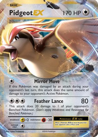 Pidgeot EX 064  - Holofoil XY  Evolutions - Ultra Rare
