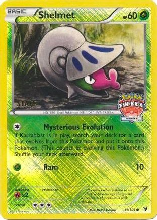 Shelmet 11/101 (Championship Series) [Staff]/101  - Reverse Holofoil League & Championship Cards - Promo