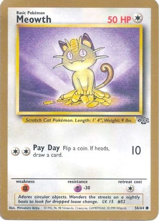 Meowth (Gold Bordered Promo) 056/64  Miscellaneous Cards & Products - Promo