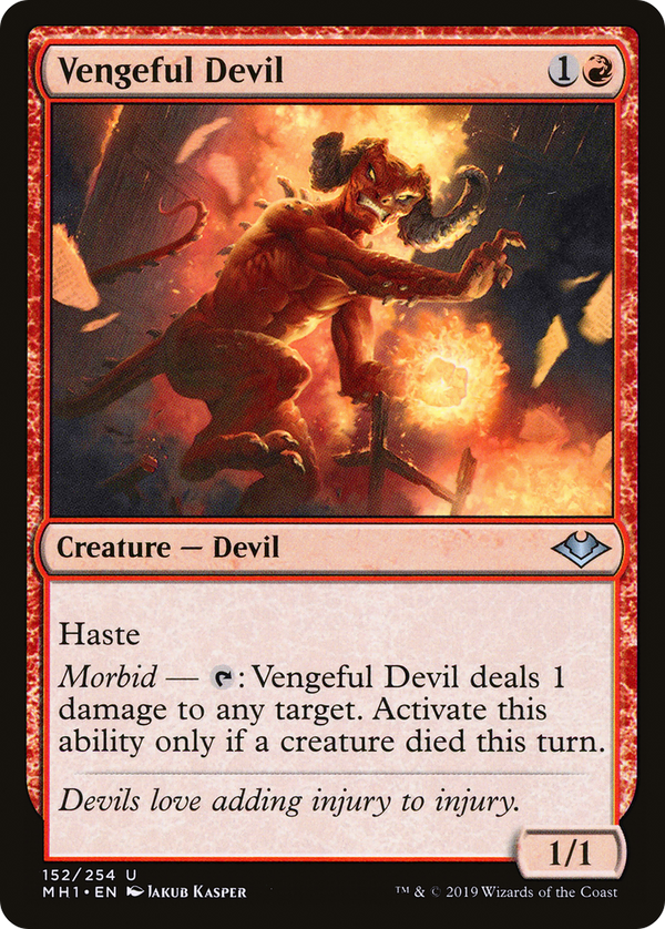 Vengeful Devil (MH1-152) - Modern Horizons Foil
