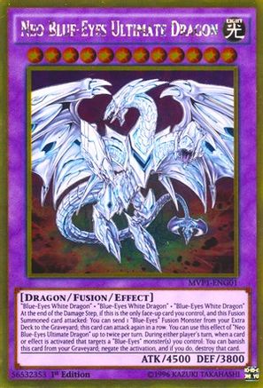 Neo Blue-Eyes Ultimate Dragon (MVP1-ENG01) - The Dark Side of Dimensions Movie Pack: Gold Edition 1st Edition