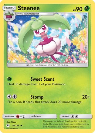 Steenee 019  - Reverse Holofoil SM Base Set - Uncommon