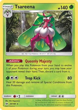 Tsareena 020  - Holofoil SM Base Set - Holo Rare