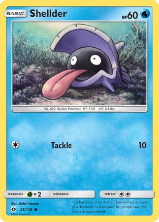 Shellder 033/149  SM Base Set - Common