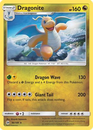 Dragonite 096  - Holofoil SM Base Set - Holo Rare