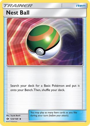 Nest Ball 123  - Reverse Holofoil SM Base Set - Uncommon