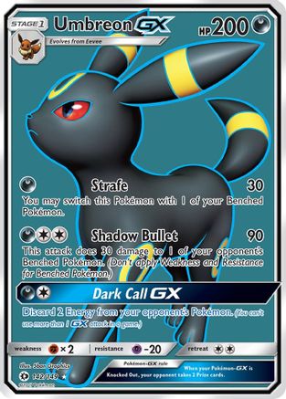 Umbreon GX (Full Art) 142  - Holofoil SM Base Set - Ultra Rare